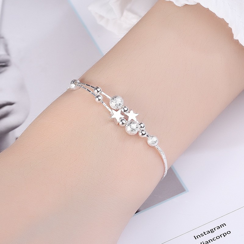 10 designs S925 Silver Bracelet Girls' Accessories Refined and Simple Fashion Bracelet Seven Bell Bracelet Multi-Style Design Bracelet Gelang wanita