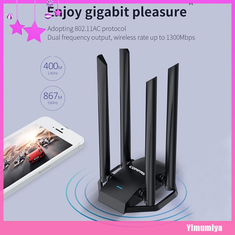 Thiết Bị Nhận Tín Hiệu Wifi Không Dây Comfast Cf-Wu785Ac 1300m Usb 3.0 4 Ăng Ten | BigBuy360 - bigbuy360.vn