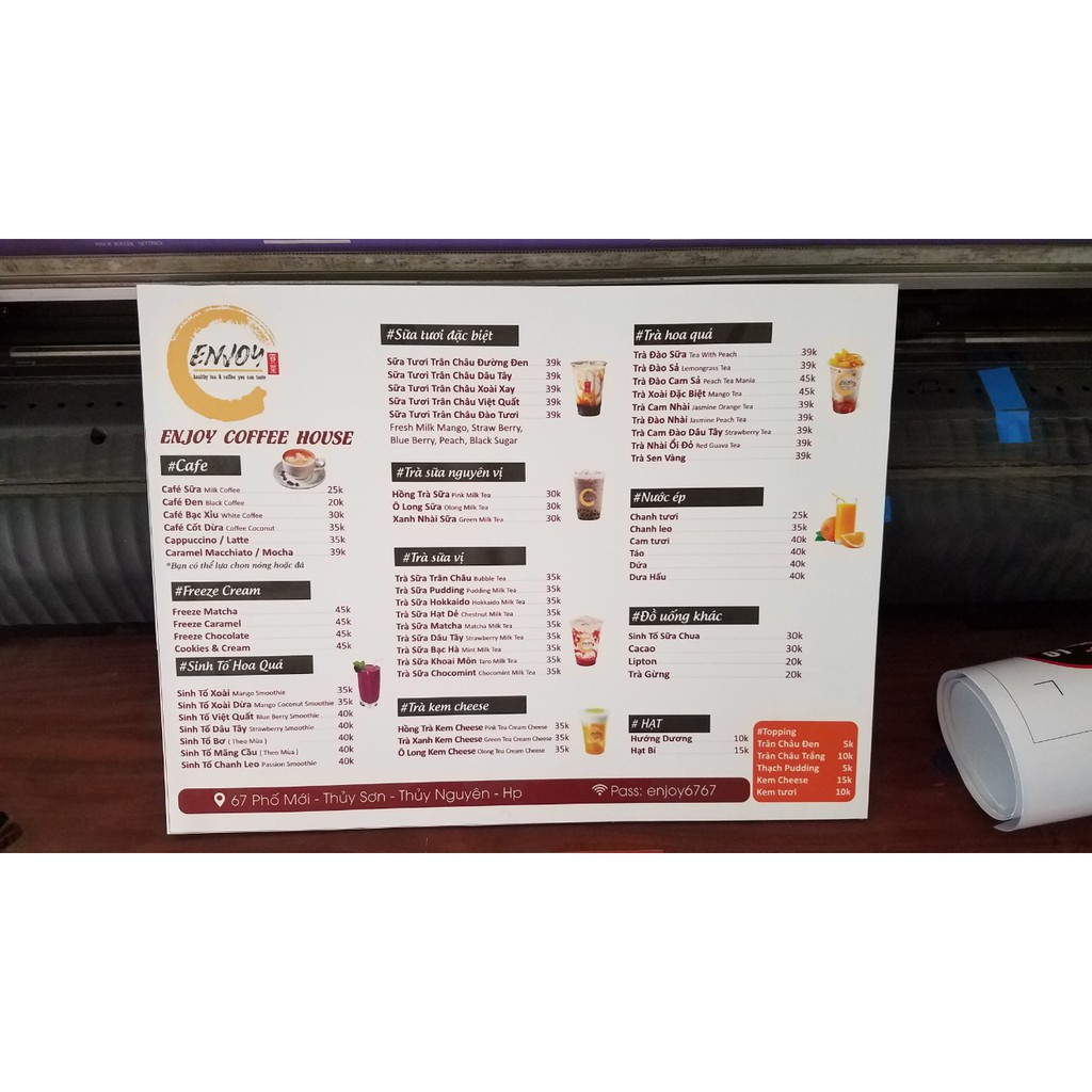 Combo 10 menu nhựa