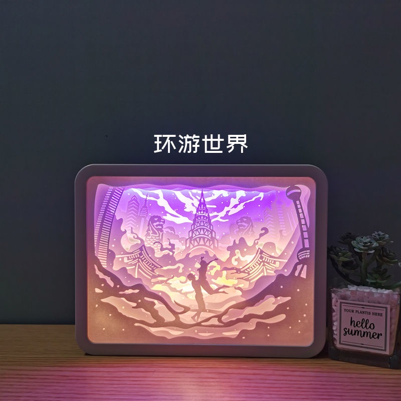 Đèn giấy 3D trang trí thiết kế hộp quà sáng tạo lãng mạn