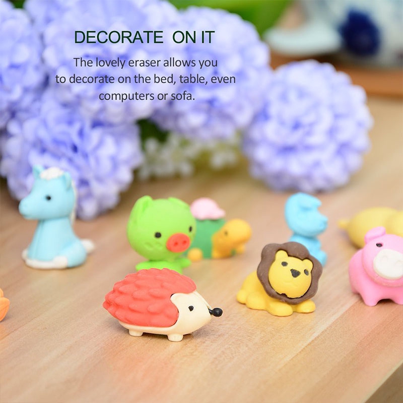 Bộ 30 cục tẩy mini hình động vật làm quà tặng/đồ chơi giáo dục cho bé trai bé gái