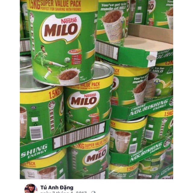 Sữa Milo 1kg Úc date 2021
