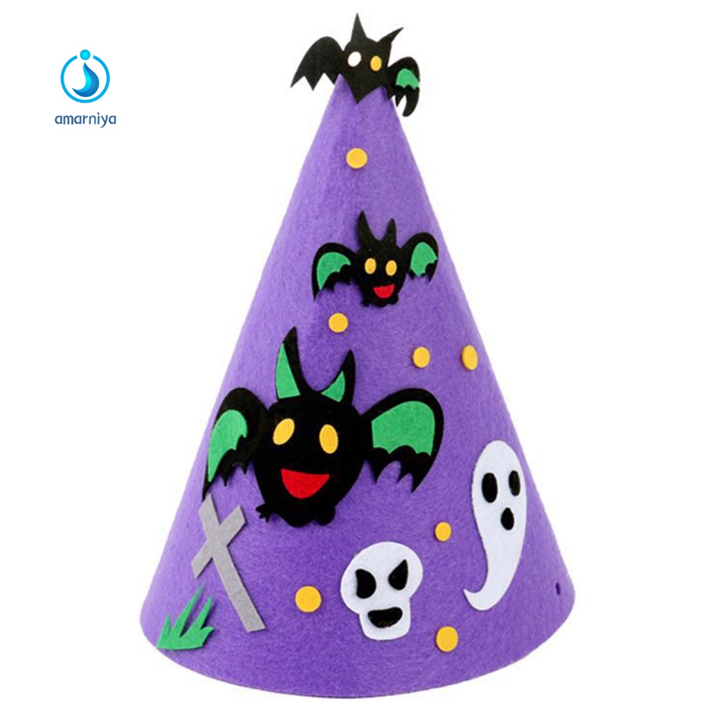 1 Bộ Nón Phù Thủy Làm Thủ Công Cho Bé