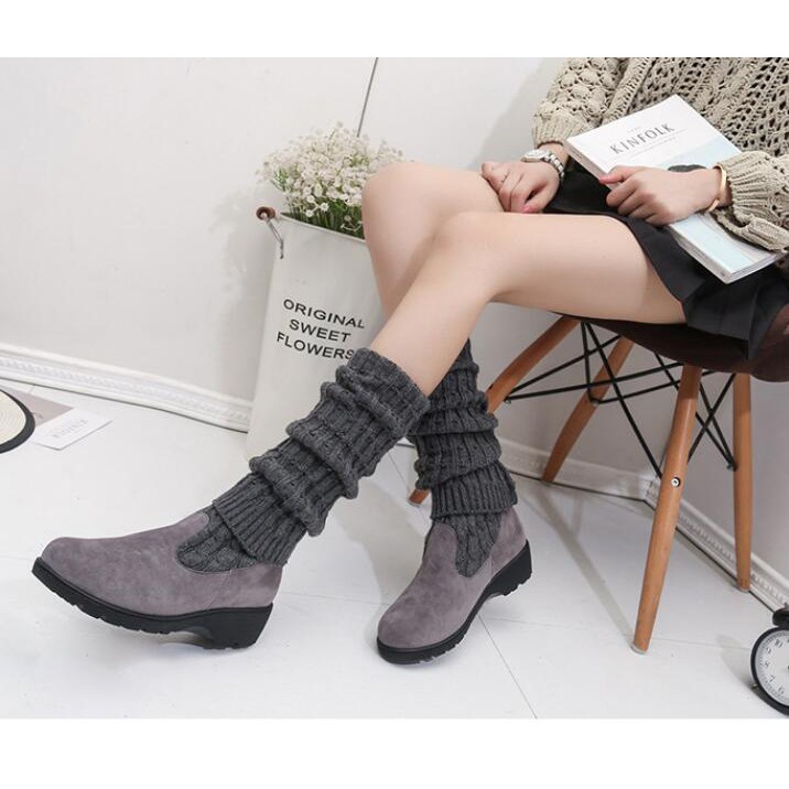 Giày boot nữ cao gót cổ cao qua gối thời trang mùa đông | BigBuy360 - bigbuy360.vn