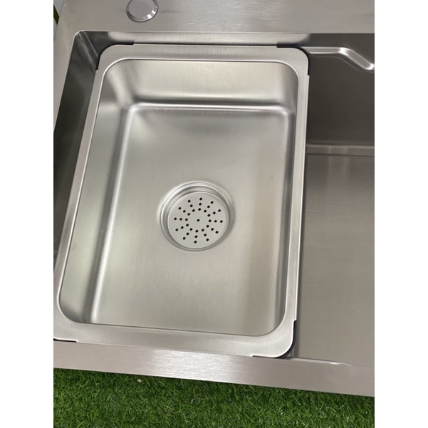 CHẬU INOX 1 HỐ KIỂU DÁNG MỚI CHUẨN 304- CHẬU 1 HỐ 304 PHỦ NANO GIÁ TẠI XƯỞNG