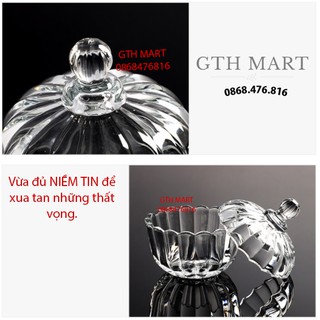 Hũ thủy tinh pha lê đựng kẹo mứt-gth mart