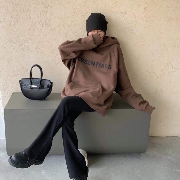 Áo Hoodie Essential Nam Nữ Form rộng Unisex, vải Nỉ mềm đẹp có mũ phong cách Hàn Quốc [KÈM QUÀ TẶNG] | BigBuy360 - bigbuy360.vn