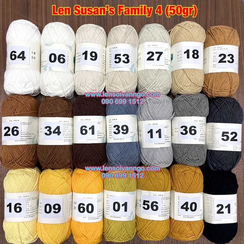 Len Susan’s Family 4 (Bảng màu 2) (cuộn 50gr)