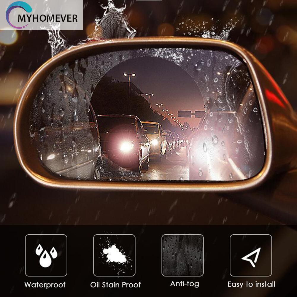 Set 2 miếng dán gương chiếu hậu chống sương mù chống thấm nước cho xe hơi