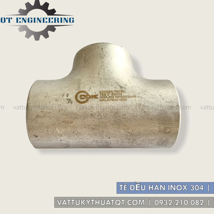 Tê Đều Hàn Inox 304 (SCH10) | DN15,DN20,DN25,DN32,DN40 [VATTUKYTHUATQT.COM]