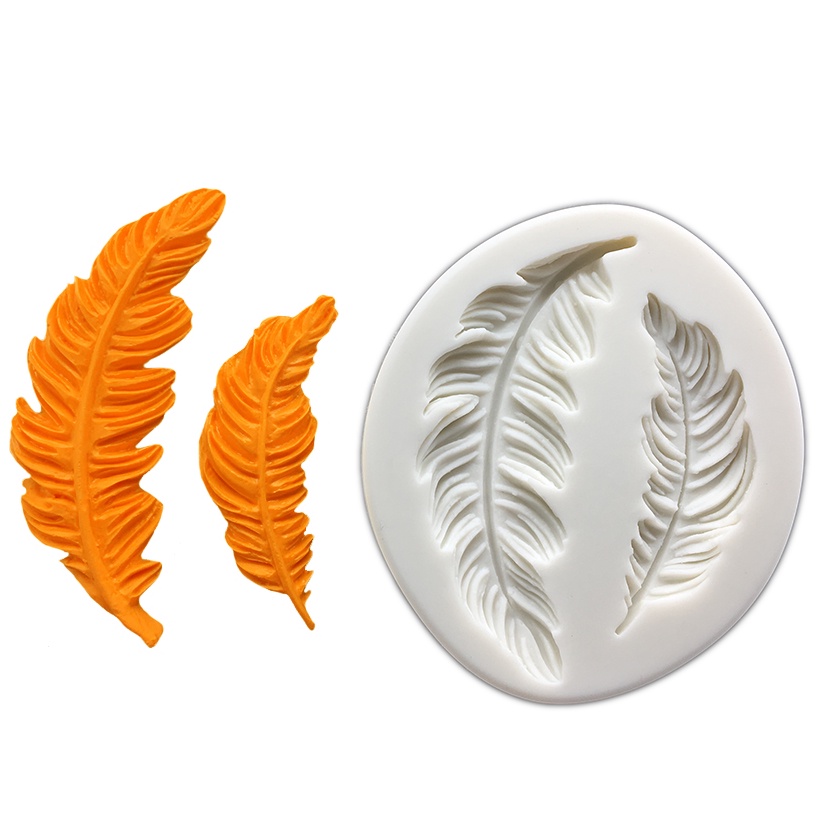 Khuôn Silicone Tạo Hình Lông Vũ Trang Trí Bánh