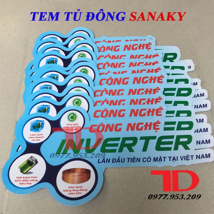 Combo 10 tem tủ đông SANAKY loại lớn mẫu 1