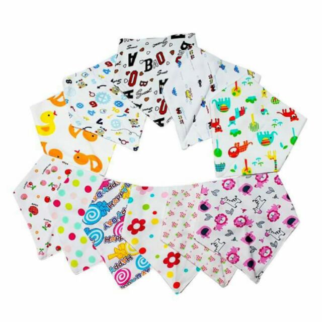 COmbo 10 khăn yếm tam giác cho bé