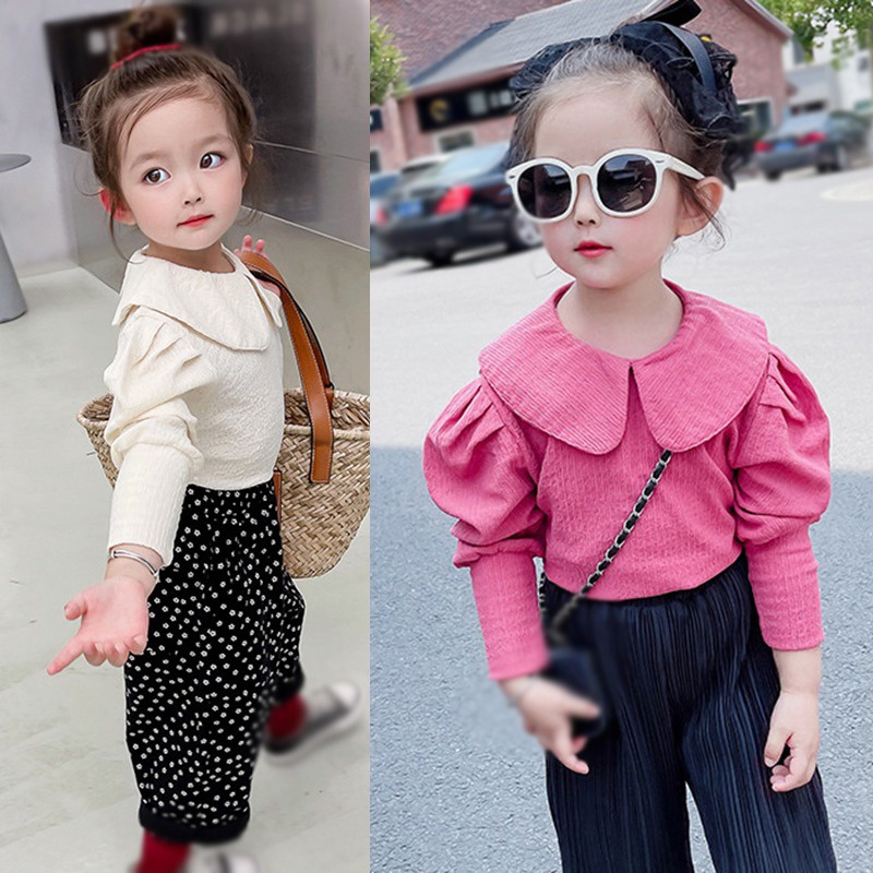 Áo tay dài thời trang mùa thu xuân đáng yêu dành cho bé gái 3-8 tuổi