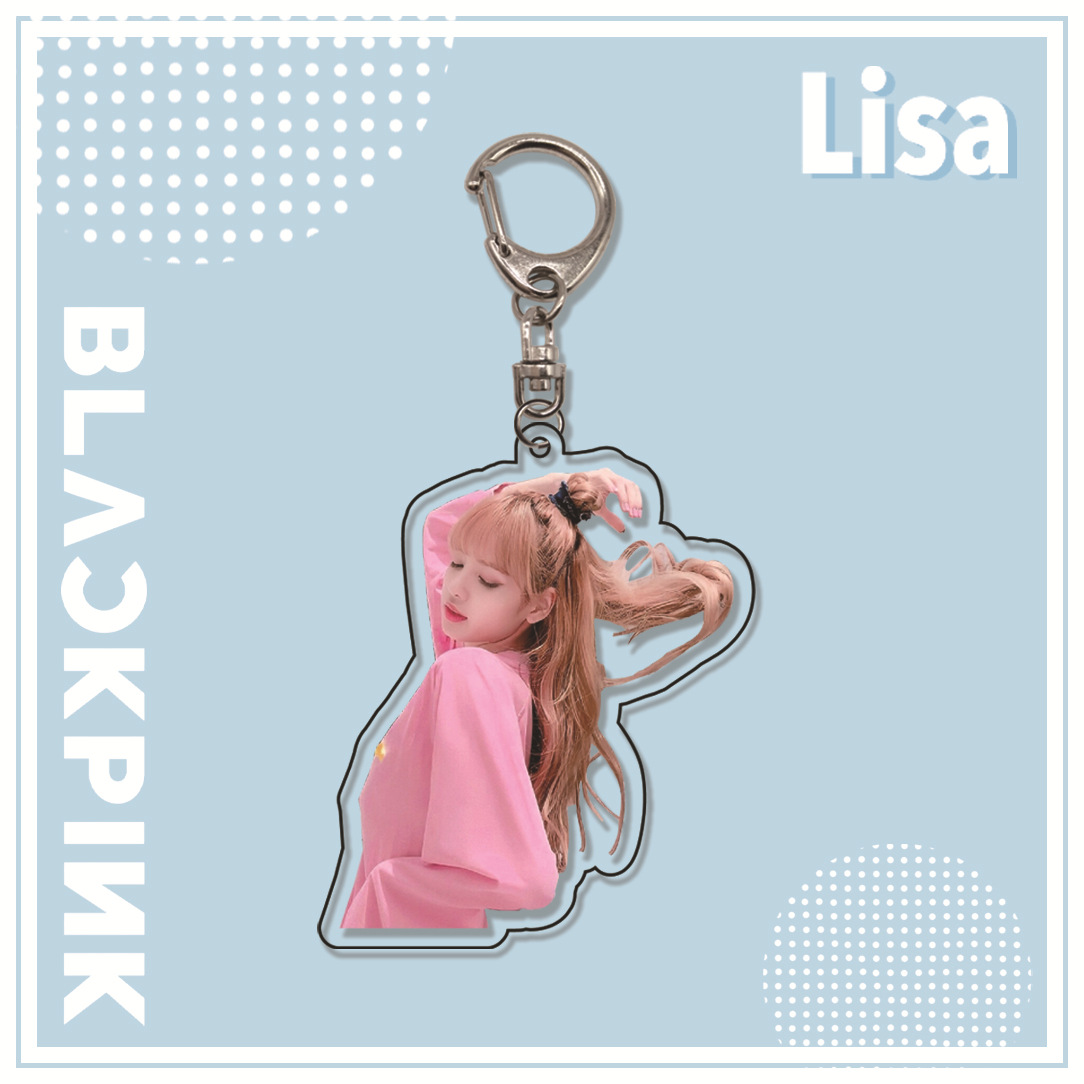 Móc khóa acrylic gắn mặt trang sức hình LISA trong nhóm BLACKPINK