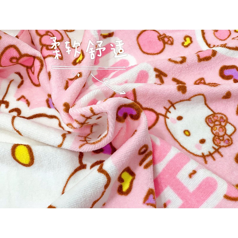 Khăn Tắm Bông Tinh Khiết Cotton 120x60cm Hoạt Hình Hello Kitty Pooh Stitch Đi Tắm/ Đi Biển/ Khăn Quấn Choàng Tắm - DISI