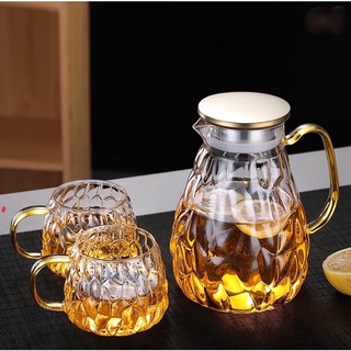 Bộ bình 6 cốc thủy tinh cao cấp