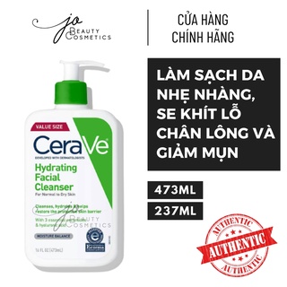 Sữa rửa mặt Cerave✨DA KHÔ NHẠY CẢM✨Hydrating Cream to Foam Cleanser 236ml & 473ml