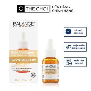Serum Balance Active Formula Gold Collagen Rejuvenating Trẻ Hóa, Tái Tạo Da 30ml