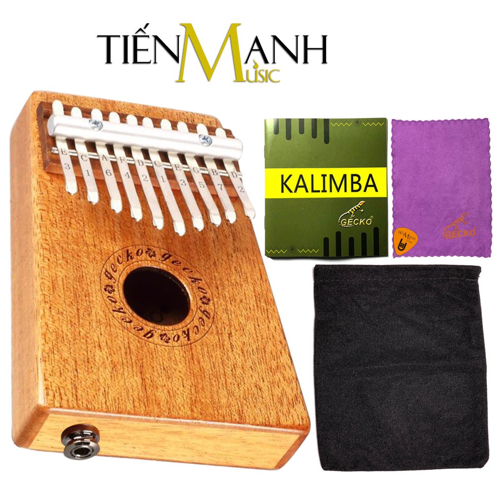 [Rẻ vô địch] Đàn Kalimba Gecko K10MEQ 10 Phím Gỗ Mahogany (Có EQ - 100% Chính hãng nhập khẩu bởi Tiến Mạnh Music)