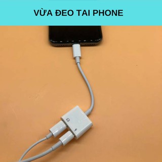 [Khánh linh]Cáp chia cổng iphone 7, 8, X, XS MAX[backup]