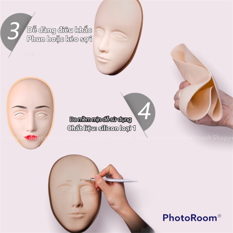 Da 5D khuôn mặt, da mặt 5D tập phun xăm