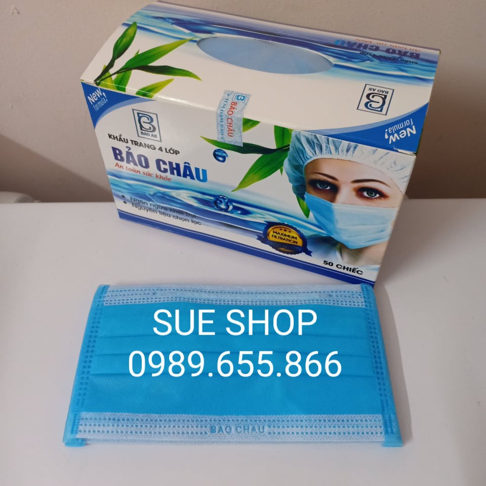 Khẩu trang y tế 4 lớp Bảo Châu (Hộp 50 cái)