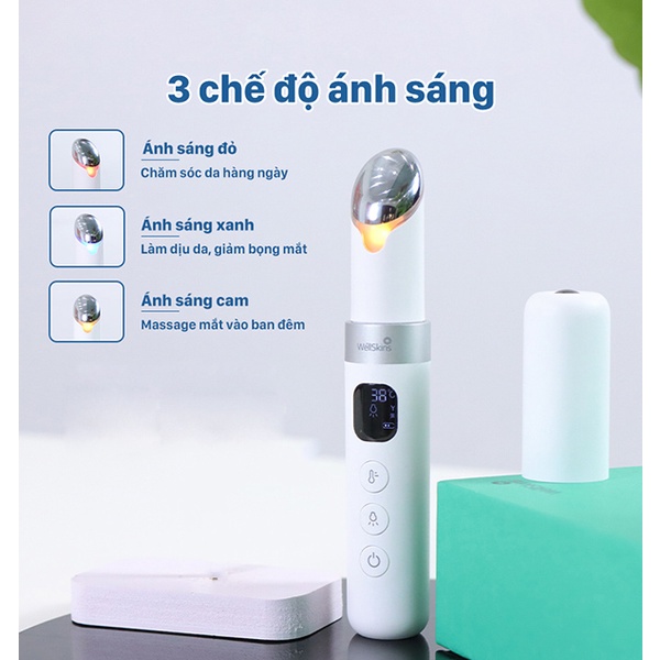 Máy Massage Mắt Cao Cấp WÉLLSKIN MY-300, Máy Mát Xa Mắt ,Thư Giãn, Mờ Thâm, Giảm Nếp Nhăn Cho Mắt