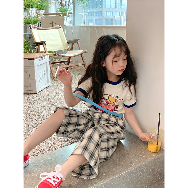 Hàng Mới Về Bộ Áo Croptop Tay Ngắn Và Quần Lửng Phong Cách Đường Phố Thời Trang Mùa Hè Cho Bé Gái