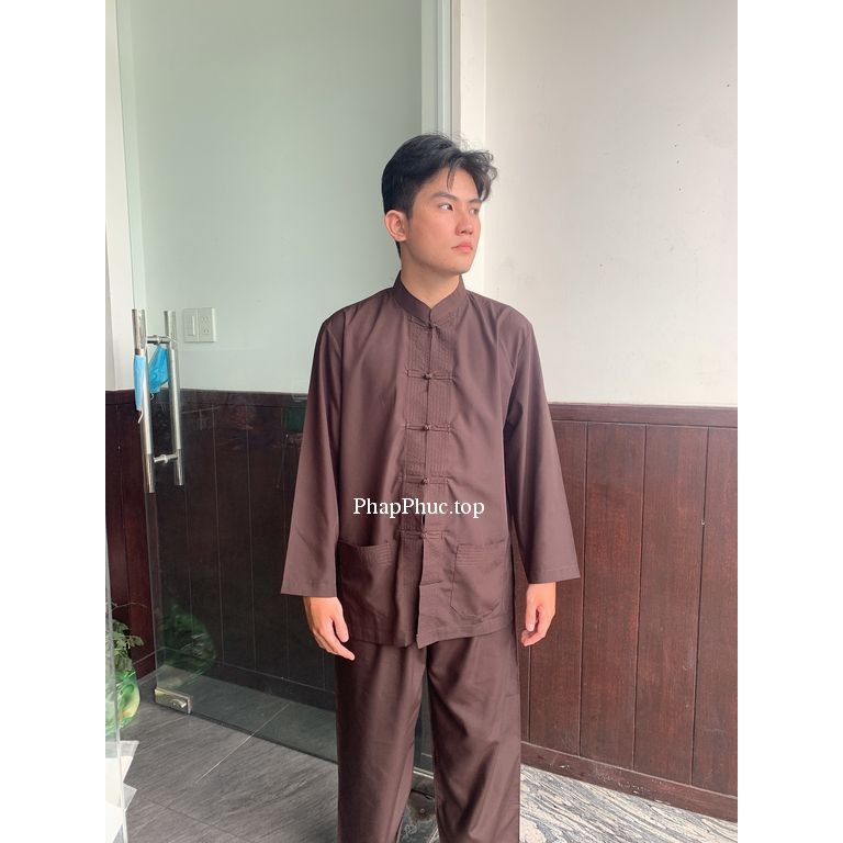 #Đồ đi chùa - #Mẫu nam cổ lãnh tụ nút thắt
