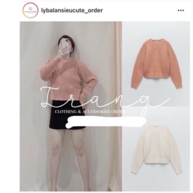 Áo len cam Zr 3519/020+2,2% phí shopee