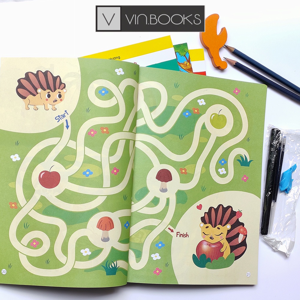 Sách -Trò Chơi Mê Cung Và Trò Chơi Tìm Kiếm - Rèn Luyện Trí Thông Minh - Phát Triển Tư Duy Cho Trẻ Từ 2-6 Tuổi 4 Cuốn.