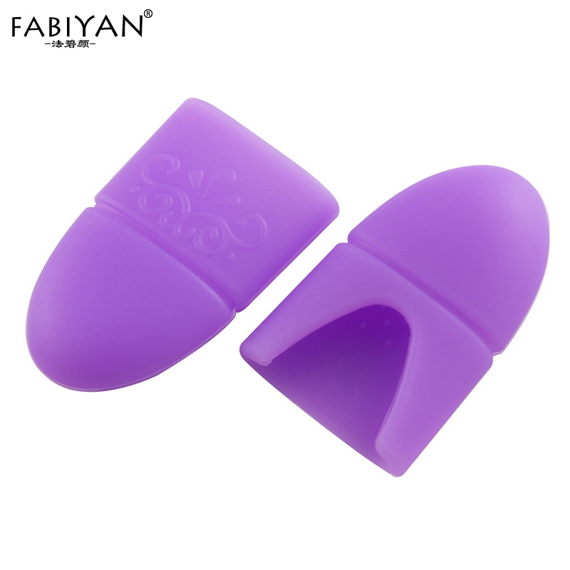 Bộ 5 nắp ủ móng tay Fabiyan tẩy làm sạch màu sơn gel UV bằng silicon chất lượng cao
