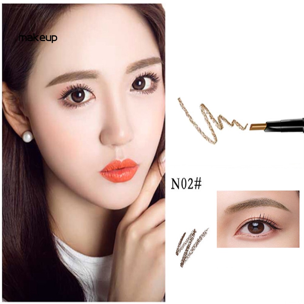 [Hàng mới về] Chì kẻ mày 2 đầu dạng xoay tự động hình tam giác không nhòe tiện dụng trang điểm | BigBuy360 - bigbuy360.vn
