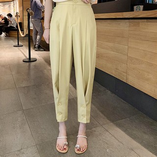 Quần baggy kaki nữ công sở, 2 màu đen/be VST