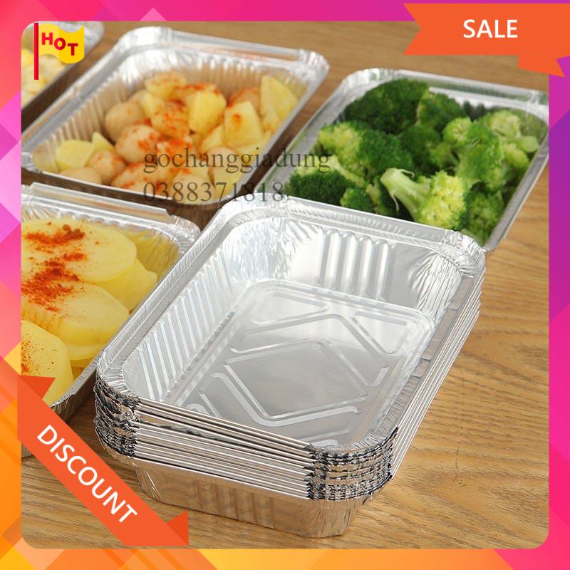Combo 10 khay bạc chữ nhật size dài 23cm rộng 16cm