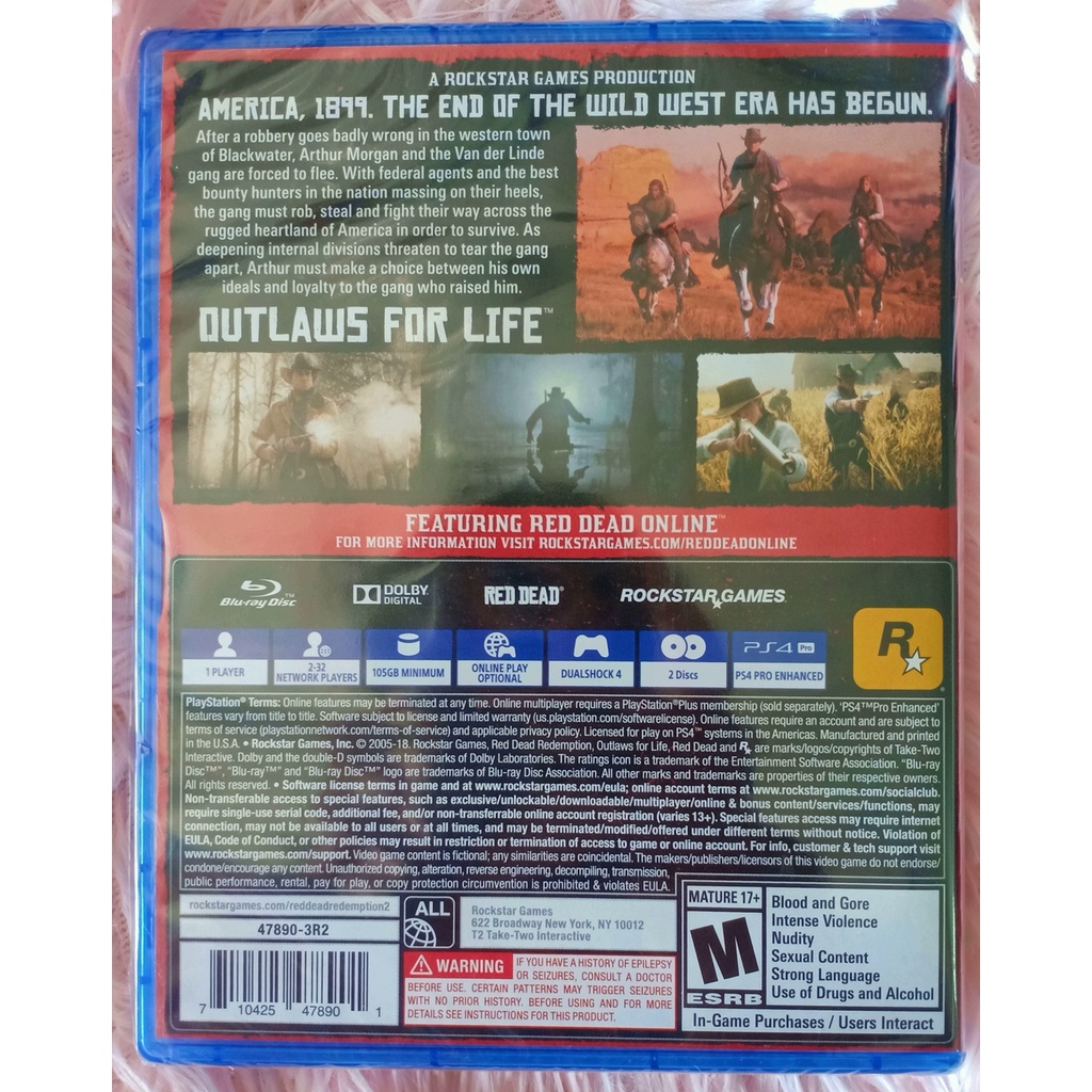 Đĩa game PS4 Red Dead Redemption 2