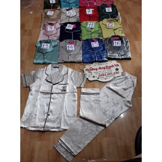 Sỉ 6x pizama phi lụa tay cọc quần dài loai 1