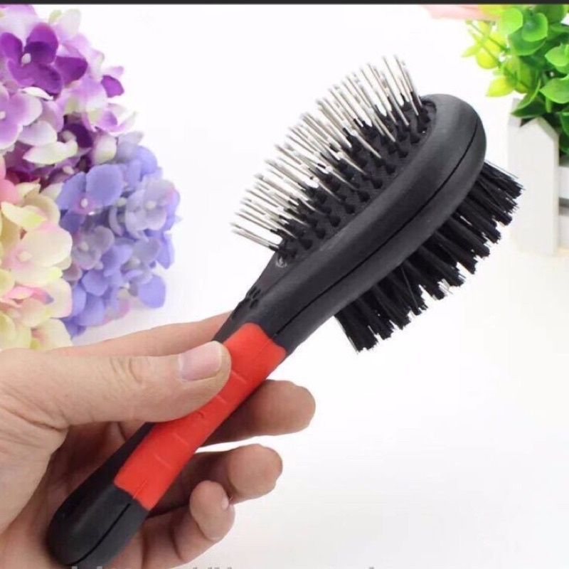 [ Bán sỉ ] LƯỢC CHẢI LÔNG CHÓ LƯỢC 2 ĐẦU MATXA CHO CHÓ MÈO