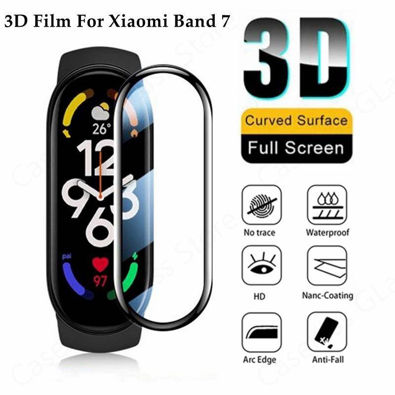 Miếng Dán Kính Cường Lực Cong Bảo Vệ Màn Hình Cho Xiaomi Mi Band 7 Pro Xiaomi Mi Band 6 5 4 3