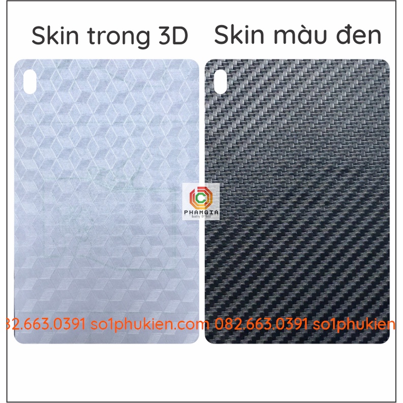 Miếng dán mặt lưng skin carbon Samsung Tab S7 FE
