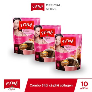 Bộ 3 hộp cà phê fitnè collagen
