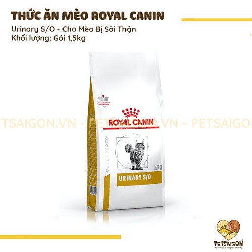 [CHÍNH HÃNG] ROYAL CANIN URINARY S/O - CHO MÈO BỊ SỎI THẬN - 1KG5