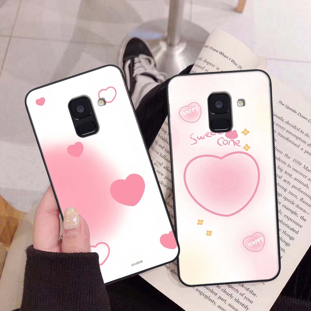 Ốp Samsung A8 2018 / A8 Plus / A8+ in hình trái tim, caro kẹo ngọt đầy cá tính siêu đẹp siêu chất