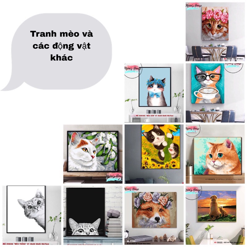 TỔNG HỢP TRANH TÔ MÀU SỐ HÓA 💕FREESHIP 💕 MÈO VÀ CÁC ĐỘNG VẬT KHÁC
