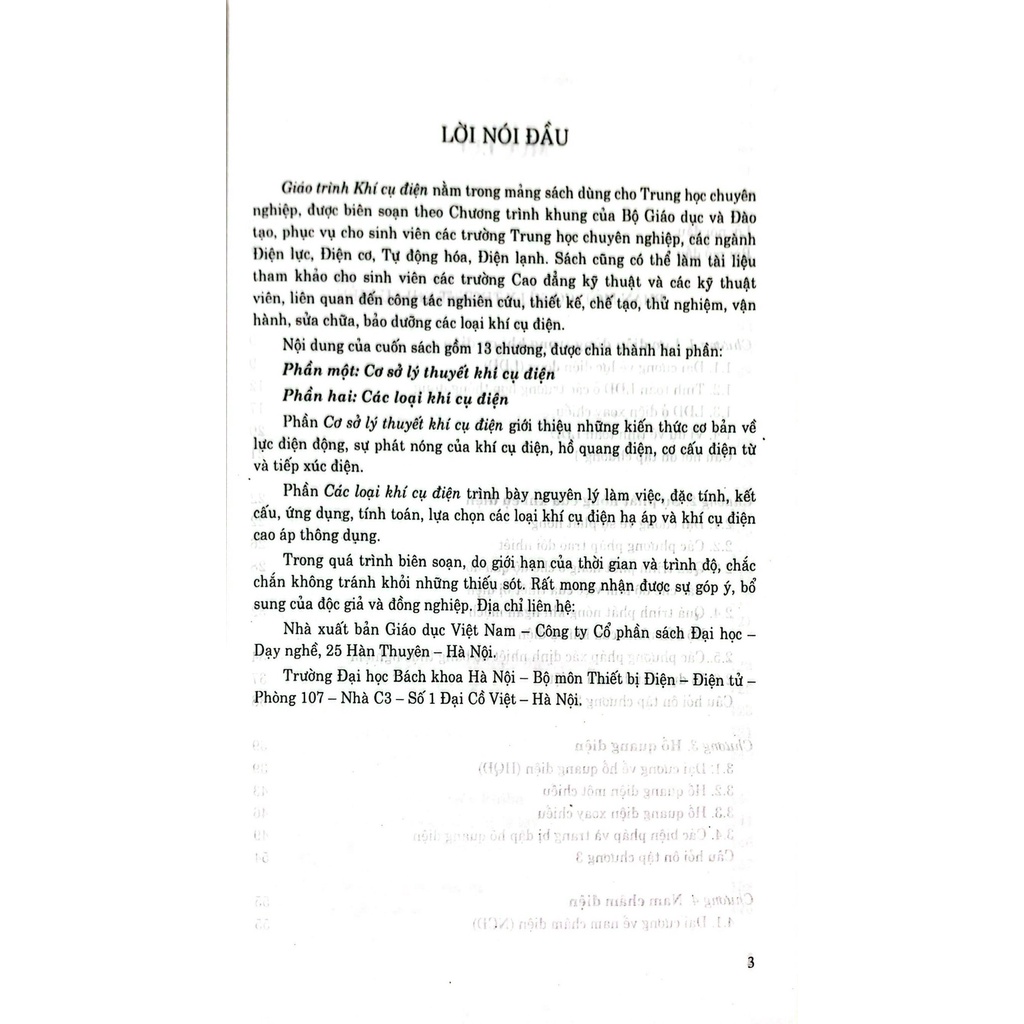 Sách - Giáo Trình Khí Cụ Điện