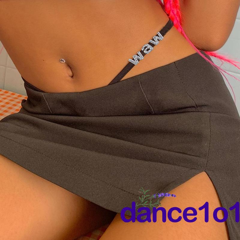 Chân Váy Chữ A Màu Trơn Xẻ Tà Kèm Quần Lót Lọt Khe Thời Trang Mùa Hè Cho Nữ Khiêu Vũ 1O1