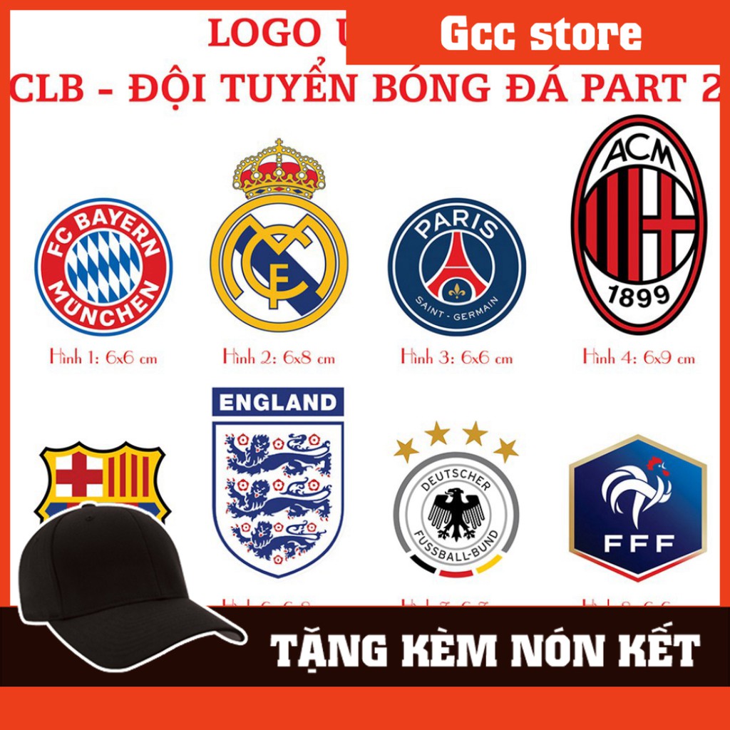 Siêu Xịn Logo ủi nhiệt các CLB và đội tuyển bóng đá nổi tiếng P2 - Sticker Patch HDMAX HD11 Siêu Xịn