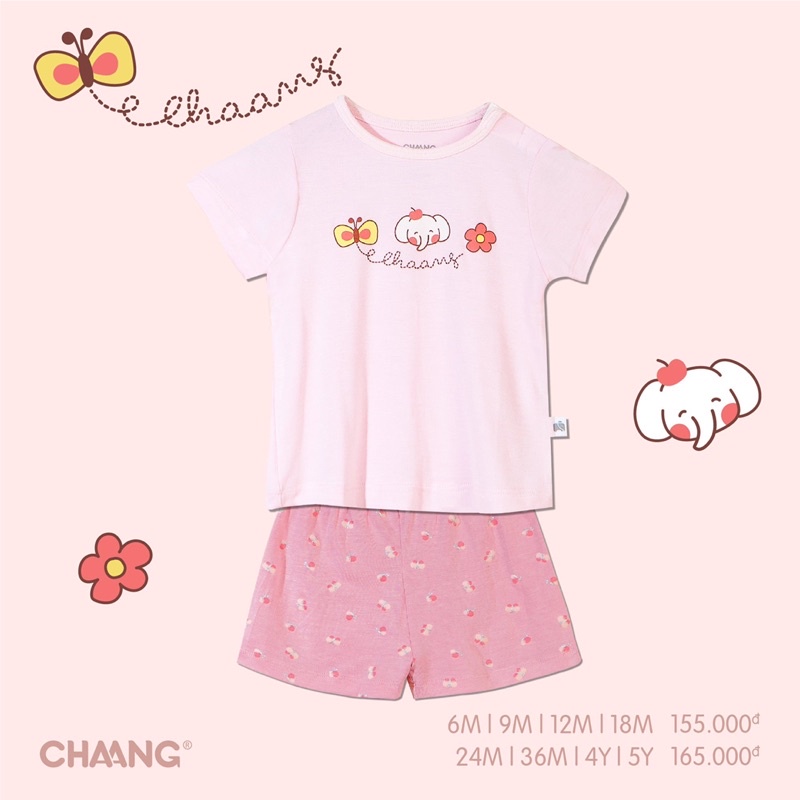 Bộ cộc tay trẻ em summer Chaang size 3m-5y