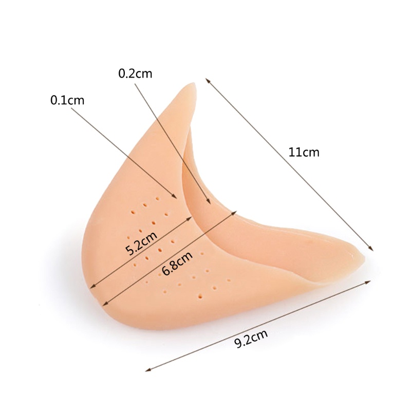 1 Cặp Miếng Đệm Ngón Chân Bằng Silicon Mềm Cho Múa Ba Lê